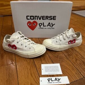 Converse Play Comme des Garçons white and Red Sneakers